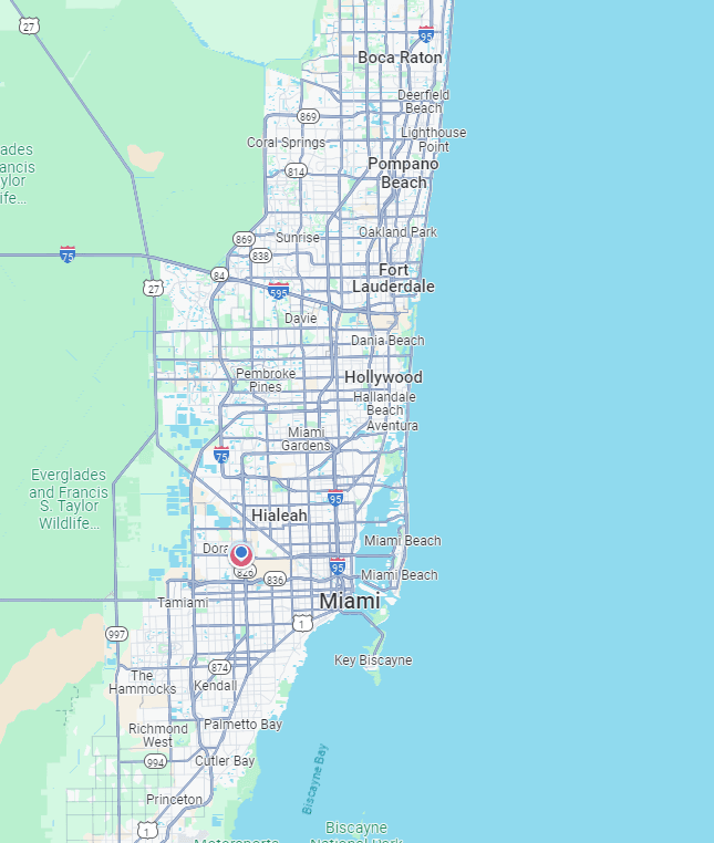 Map of our plumbing service area in Sweetwater